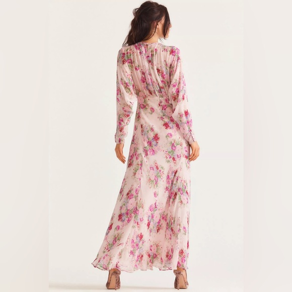 NWT $645 LoveSHackFancy Daya Pleated Floral-print  Maxi Dress - Picture 8 of 13